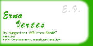 erno vertes business card